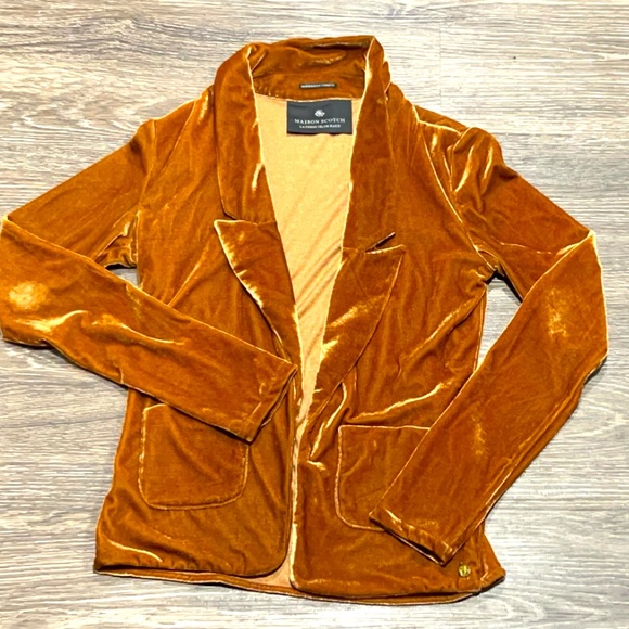 Scotch & Soda Gold Velvet Blazer - Picture 7 of 7